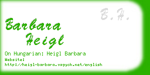 barbara heigl business card